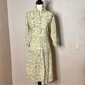 Vintage Marigold Mercantile yellow floral midi dress